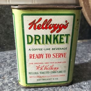 Early 1900s Kelloggs Drinket tin (full)